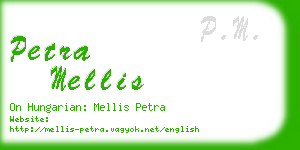 petra mellis business card